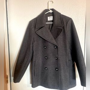 Womens L old navy wool peacoat